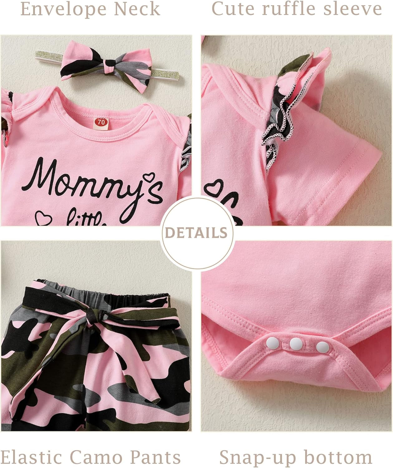 Newborn Infant Baby Girl Clothes Stuff Floral Baby Girl'S Clothing Ruffle Romper + Pant Cute Toddler Baby Girl Outfit