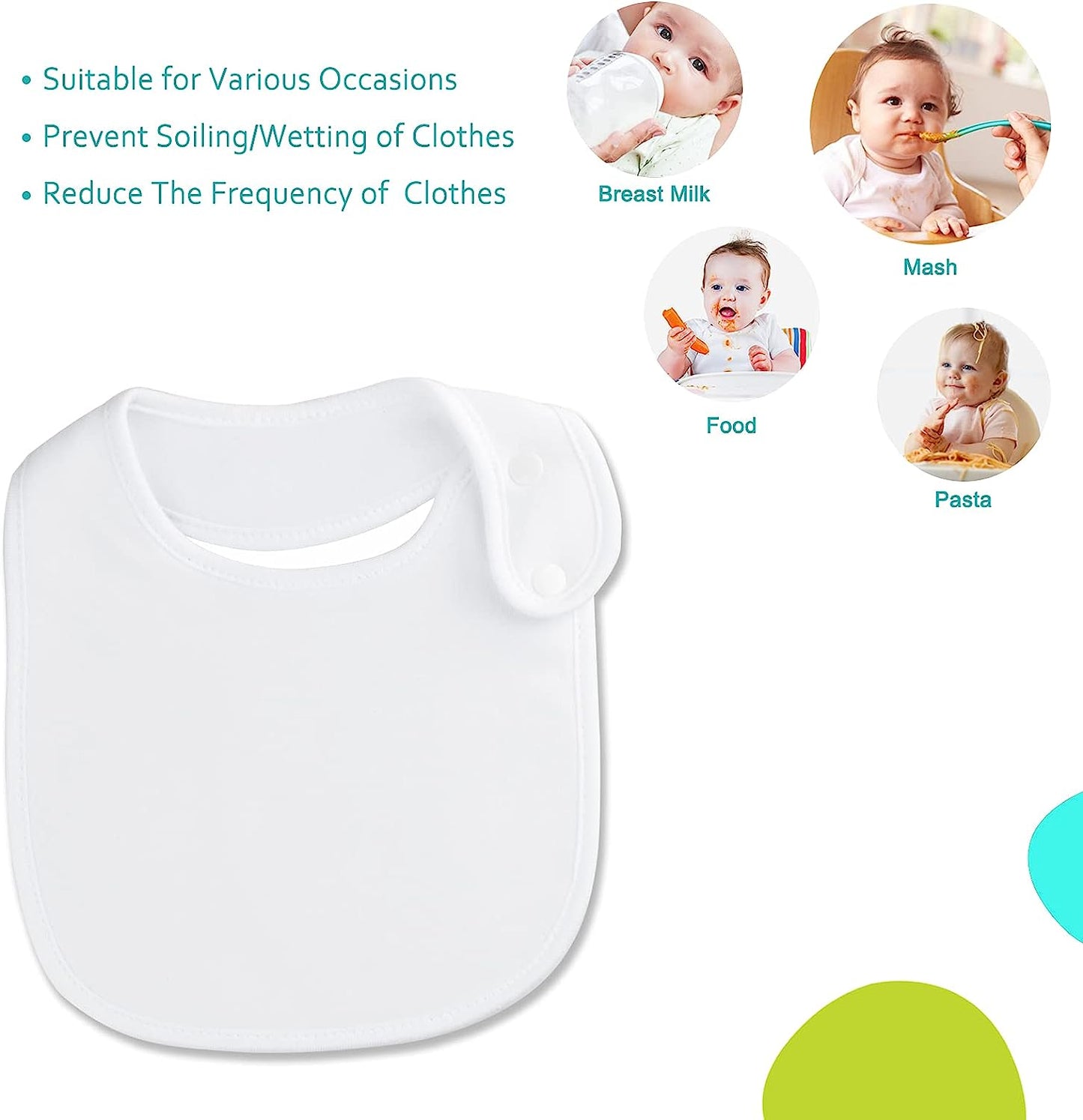 Baby Bandana Drool Bibs Soft and Absorbent Organic Cotton Bandana Bibs Set for Boys Girls Newborn Unisex Plain Colors 3-36 Months 12 Pcs