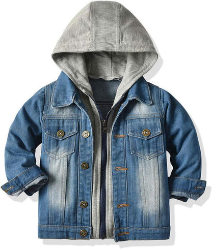 Baby Boys Girls Denim Jacket Kids Toddler Button down Jeans Jacket Top Coat Outerwear