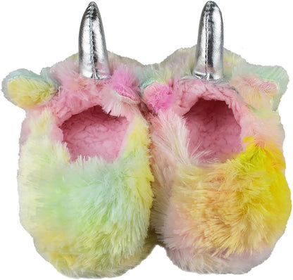 Girls/Kids Cute Unicorn Slippers with Warm Plush Fleece House Slip-On Shoes